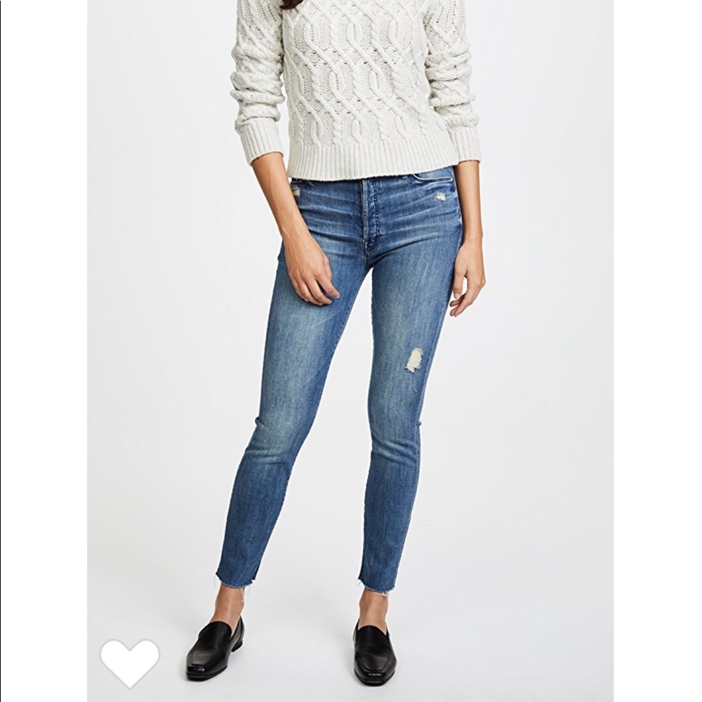 MOTHER Stunner Ankle fray jeans